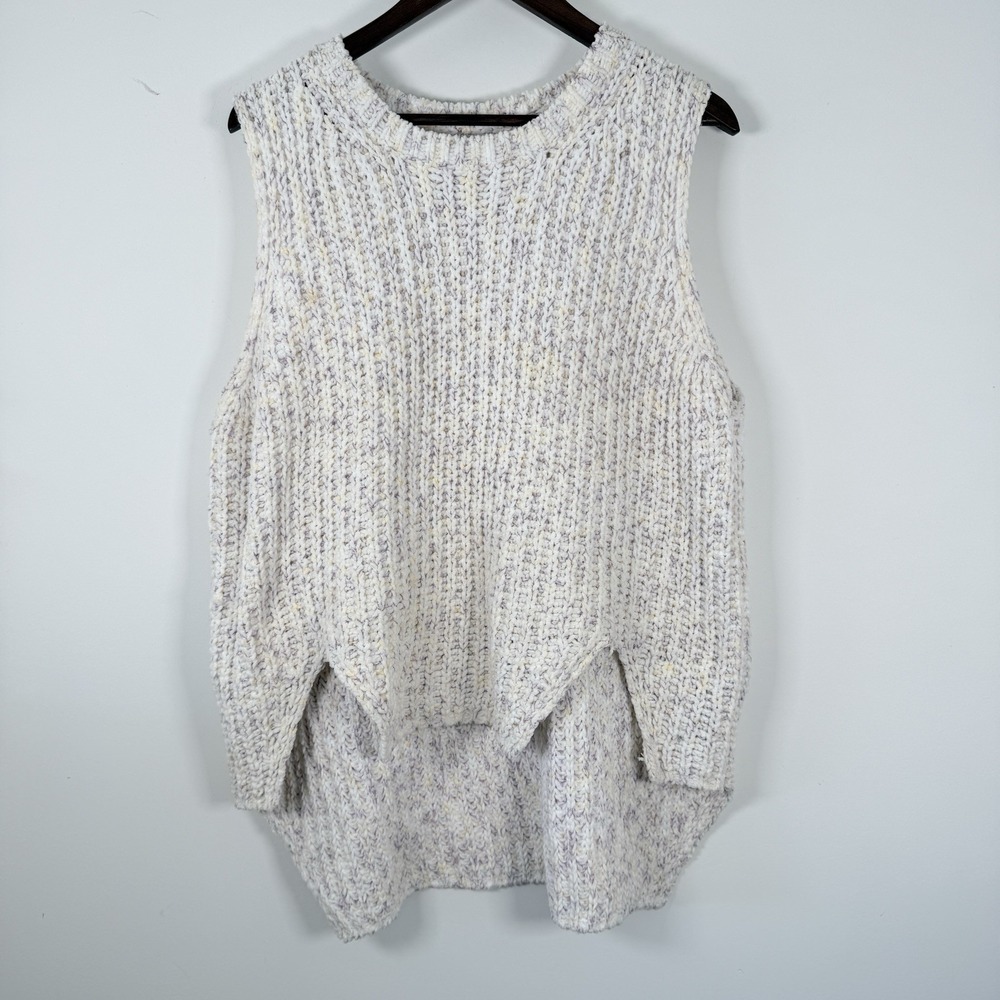 POL Knit Tank Sleeveless Purple Yellow Cream Soft Casual